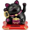 Leopacat Gatto Cinese Portafortuna con Zampa Mobile, Maneki Neko, Gatto della Fortuna a Energia Solare, Lucky Cat, Portafortuna, Gattino Giapponese, Feng Shui Decor per la Decorazione della Casa 8cm
