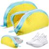 CIGTSICO Sacchetti per lavaggio per scarpe, per lavatrice, giallo, 2 pezzi, riutilizzabili, per scarpe da ginnastica e scarpe, 39 x 25 cm, resistenti per proteggere le scarpe durante il lavaggio