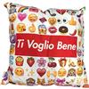 Generico Mini Cuscino Smile Ti Amo Ti Voglio Bene Super Love con Ventosino 13 cm PS 21346-Ti Voglio Bene