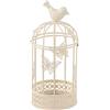 MUNEFE Gabbia per Uccelli Decorativa Vintage, Portacandele a Forma di Gabbia con Decorazioni per Uccelli, Portacandele Scavato con Decorazioni per Uccelli per la Decorazione