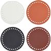 PH PandaHall 4pz Fondo Borsa Uncinetto 4 Colori Base per Borsa in Pelle, 12cm Fondo Tondo per Borse per Sacchetto a Maglia Borsetta Borse a Tote a Mano Fai Da Te