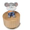 falado Mini carillon rotante in legno con simpatico topolino (melodia: You are My Sunshine)