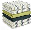 BOSKIMO Strofinacci Cucina Premium Cotone - Set 6 Panni Cucina in Microfibra e Spugna, Canovacci Assorbenti in Cotone, Panni Pulizia (Aura Green)