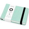 Artnova Quaderno da disegno A6 verde 100% cotone 300 gsm, orizzontale paesaggistico - Blocco acquerello e inchiostro, 30 fogli (60 pagine), carta pressata a freddo - Sketchbook viaggio con tasca interna
