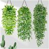 MZJAUVF 3PC Piante Finte da Interno Cadenti, Pianta Finta Cadente con Vasi, Piante Artificiali da Interno, Edera Artificiale Cadente 55-90cm, piante pendenti finte per Balconi, Giardini, Soggiorno