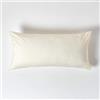 Homescapes Set di 2 federe in percalle 50 x 90 cm, color vaniglia, con chiusura hotel, 100% cotone egiziano, 200 fili