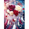 MEIYUDA 5D Diamond Painting Kit Completo Acchiappasogni Rosa, Pittura Diamante per Bambini, Fai-da-te Diamond Painting DIY Strass Ricamo a Punto Croce Decorazione per Casa 30x40cm
