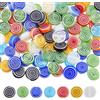 DICOSMETIC Millefiori - 120 perline di vetro a mosaico, 8 mm, rotonde, rotonde, rotonde, per bracciali, creazione di gioielli, foro: 0,5 mm