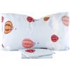 IL BOTTEGONE Set Lenzuola Letto Singolo in Cotone Completo 3 Pezzi - Lenzuolo Sopra 150x295 cm, Lenzuolo Sotto con Angoli 90x200 cm, Federa 52x80 cm (Cloud Malva)