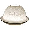 Cello Lithophane,Portacandela in porcellana con motivo One I Love, adatto per candele profumate e non profumate, bicchieri di profumo di violoncello e basi luminose a LED, splendida immagine luminosa