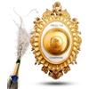 TOPANBIETER 999 Campanello per champagne, decorazione da parete, colore oro, ottima idea regalo per gli amanti dello champagne, in design elegante