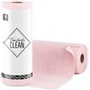 Fantasticlean Panni in Microfibra 30 Pezzi, Rotolo di Panno di Pulizia Strappabile, Strofinacci Riutilizzabili e Senza Pelucchi per Casa, Cucina e Auto 30 x 30 cm - Rosa