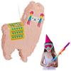 Relaxdays 2X Pignatte a Forma di Lama, da Appendere, per Bambini e Bambine, Compleanno, da Riempire, Alpaca, Color Salmone