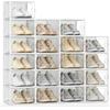 JUPPLIES Scatole per Scarpe Trasparenti Modulari Salvaspazio | Scarpiera Componibile Impilabile in Plastica | Organizer Scarpe da Armadio