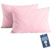 NARCISO Federe Cuscino Letto 50x80 Cotone 100% Copricuscino Letto, Coppia Federa Antiacaro ed Anallergica per Cuscini Standard e Cervicale, Made in Italy e Certificato OEKOTEX (Rosa Chiaro)