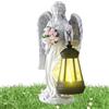 Generico Figurina angel - statua in resina, ornamento decorativo | Decorazione per giardino solare Outdoor cortile prato patio portico balcone commemorario cimitero routine