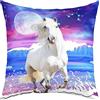 Homemissing - Federa per cuscino con cavallo al galoppo, federa per cuscino per bambini, decorazione carina con animali, federa per cuscino da divano, motivo onda marina, 55,9 x 55,9 cm, 1 pezzo