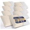The White Stone Set da 8 Guanciali Memory Foam 40 x 70 cm | Altezza 11 cm | Cuscini Cervicale Ipoallergenici, Ergonomici e Traspiranti | Funzione Antisoffoco e Rinfrescante
