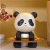 Starnearby Statua Panda Vassoio in Resina, Svuotatasche da Ingresso Design, Portachiavi Ingresso, Ciotola per Chiavi, Statuetta con Vassoio, Scultura Portaoggetti da Tavolo