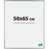 yd. Your Decoration - Cornice 50x65 cm - Argento Lucente - Cornice Decorativa Parete in Plastica con Vetro in acryl - Antiriflesso - 50x65 Cornice - Evry