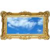 Generico Specchio Oro Specchiera Dorata Grande Cornice Stile Barocco Finto Vintage Cm 96X56
