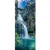A.Monamour Adesivo Porta Autoadesiva Roccia Montagna Cascata Paesaggio Natura Vinile PVC Adesivi per Porte Interne 3D Pellicola Adesiva Poster Sticker Murale Parete Carta da Parati