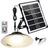 Orihome Lampada a sospensione solare per interno/esterno, plafoniera e lampada da parete per doppio uso, impermeabile IP65, luce dimmerabile per cortile, capannone, fienile, gazebo, patio, interni e