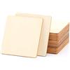 LUTER 28 pezzi 10 x 10 cm in legno quadrati non finiti fette vergini Scrabble piastrelle per montagne russe, piroincisione, pittura, scrittura, decorazione di Natale e progetto fai da te