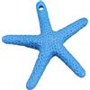 Blausky 5 ciondoli a forma di stella marina, 5,5 x 5,5 cm, in resina, stelle marine con cordino, accessorio per charm, stile mediterraneo, decorazione per la casa, per Natale, festa a tema oceano, blu scuro
