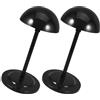 Homoyoyo 2pezzi Espositore per Cappelli Regolabile in Plastica Nera Supporto per Cappelli da Tavolo Portatile con Base Rotonda Antiscivolo per Esposizione Vetrina Negozio al Dettaglio