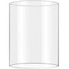 Oberstdorfer Glashütte Cilindro di vetro senza fondo borosilicato soffiato a mano, cilindro di ricambio per lardino, portacandela a scelta, diametro 10 cm, altezza 35 cm, vetro trasparente