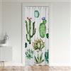 Loussiesd Cactus Copertura per porta Tenda per porta Tenda morbida Tappeto Verde Boho Succulente Casa Bambini Acquerello Camera Botanica 30%-50% Tenda oscurante Tenda per porta Privacy Tenda per porta 106 x 20