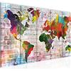 Runa Art Quadro Mappa Del Mondo Stampa D'Arte Tela Non Tessuta Decorazione Murale Soggiorno Camera Da Letto 106956a