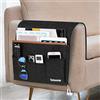 Betoores Organizer per Bracciolo Divano, Portaoggetti da Appendere per Letto o Divano con 6 Tasca, Organizzatore Divano per iPad, Tavoletta, Riviste, Cellulare, Occhiali, Matita - Grigio Scuro