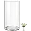 MELEJIA Vasi in Acrilico Rotondo Trasparente, Vaso Indistruttibile Leggero - Diametro 15cm x Altezza 40cm, Vasi Trasparente Resistente per Fiori Freschi/Finti, Decorazione Interna/Esternea