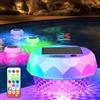 Gaethra Luci Solari per Piscina con Termometro Digitale,Luci Galleggiante per Piscina Galleggianti Cambia Colore RGB con Telecomando Impermeabile IP68 per All'aperto Piscina Spa Festa Giardino