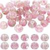 SUNNYCLUE 1 scatola 40 pezzi 9~10 mm Perline di Murano Sabbia Oro Sfuso Perle di Vetro di Murano Fatte A Mano Rosa Rosa Floreale Rotondo Distanziatore Perline di Murano per Braccialetti Perline Creazi