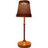 Generic Lampada da tavolo in vimini con controllo touch, ricaricabile in rattan, con ricarica USB, alimentata a batteria, portatile, per comodino, camera da letto, ufficio, campeggio e decorazione in stile