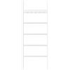 HOOBRO Portasciugamani, Portasalviette Bagno, Porta Asciugamani con 5 Staccabile Ganci, 60 x 2 x 177cm, per Asciugamani, Vestiti o giornali, Stabile, Bianco EWW60CJ01