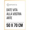 Estancia Cornice 50x70 cm in Legno di Rovere con Vetro Plexi Infrangibile | Cornice Portafoto 70x50 cm