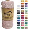 Uiopa Macrame Corda 2mm x 200m, Filo di Cotone 3 Strand Twisted, Filo Macrame Spago Colorato per Artigianato Fai da Te Piante da Appendere Acchiappasogni