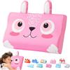 LUKIUP Cuscino Asilo 3-6 anni con Federa, Cuscino Bambini Cuscino Bambino, Con Animali Kawaii, Ergonomico, Traspirante e Delicato Sulla Pelle, Lavabile a Partire dai 3 Anni in su