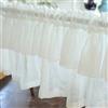 A.Monamour Tenda corta per finestre piccole, in cotone e lino, voile trasparente, tulle con volant, mantovana per finestra, mezza tenda per cucina, bar, camera da letto, armadio tenda