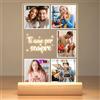 Bulaient Lampada Personalizzata con Foto, Cornice Personalizzata, Quadro Personalizzato con Fotos, Cornice con Foto Personalizzatas, Regalo Personalizzato per Donna e Uomo, Regalo Anniversario per Lui e Lei