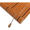 JSLJDM Tenda a Rullo in Bambù da Esterno su Misura, Tenda Bambu Avvolgibile per Balcone e Terrazza, Frangivista Parasole Filtrante, Montaggio con Fori (H1-Antico-Carbon-Filtro55%)