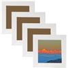 Girihe 4 cornici per foto da 10 x 10 cm, piccole cornici quadrate bianche da 10 x 10 cm, moderne cornici bianche per foto da parete e da scrivania, stampa verticale orizzontale