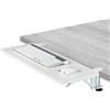 Relaxdays Supporto Tastiera Scrivania, Prolunga Pieghevole sotto PC, 65x24 cm, Estensione Tavolo, Piano Mouse, Bianco