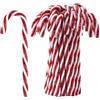 HERZWILD 32 ornamenti natalizi da appendere, in plastica, a forma di bastoncino di zucchero, decorazioni per albero di Natale, decorazioni per interni ed esterni (senza fori glitterati,12cm）