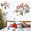 wondever Adesivi Murali Natale Finestra Gufo Adesivi da Parete Albero di Natale Pigne Decorazione Natalizia per Camerette Bambini Asilo Nido Finestra Festa