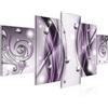 Runa Art - Quadri Astratto 200 x 100 cm 5 Pezzi XXL Decorazione Murale Design Viola Viola 017951b
